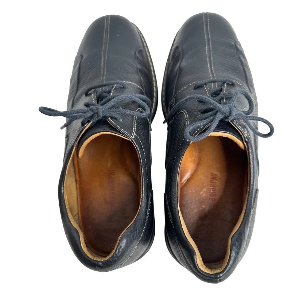 Johnston & Murphy Shuler Bicycle Mens Size 8.5 M Black Leather Shoes  20-7222‎